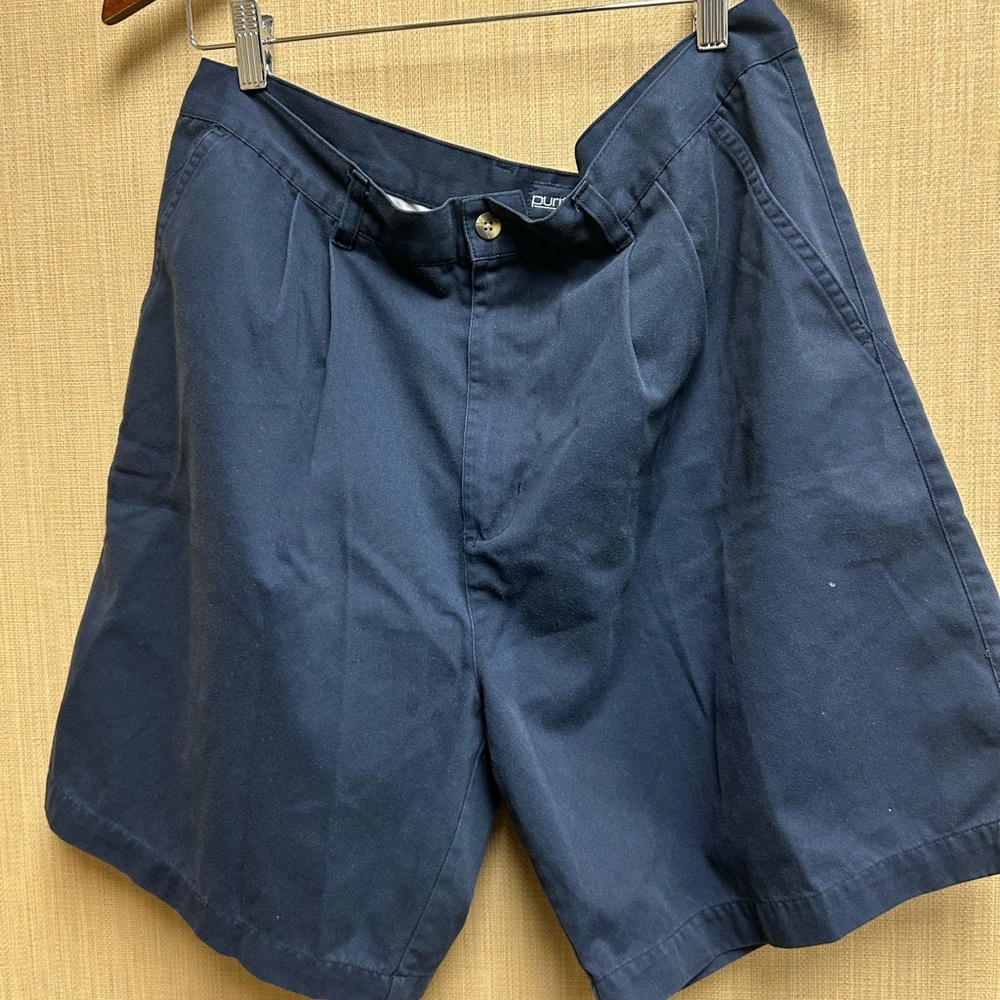 Shorts Puritan Blue Flat Front Shorts Relaxed Fit 36